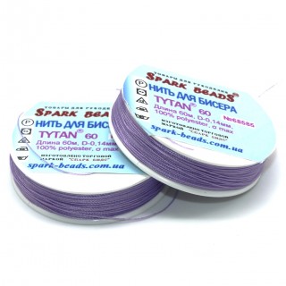 Нитки для бисера Tytan 60 Spark Beads (60м), сиреневый 68585